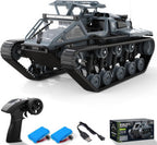 1:16 RC Tanque Control Remoto Tanque Todoterreno RC Camión 4WD RC Escalador Rotación 360° Coche Derrapante con 2 Baterías