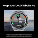 Samsung Galaxy Watch 6 Bespoke Edition - Reloj inteligente con Bluetooth exclusivo de 1.73 pulgadas, salud, fitness, sueño, rastreador de recursos humanos, batería mejorada, cristal de zafiro, versión estadounidense, correa plateada con hebilla D, azul