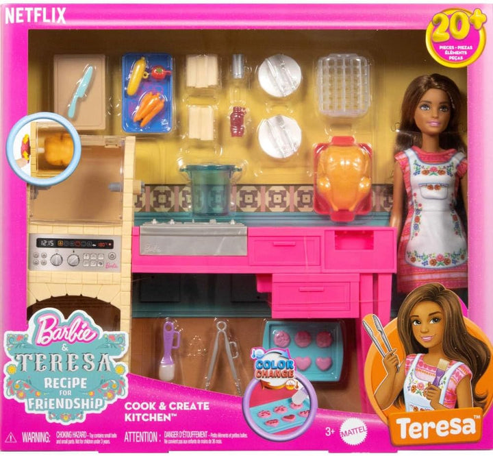 Barbie y Teresa Receta para la Amistad: muñeca de moda Teresa y jue...
