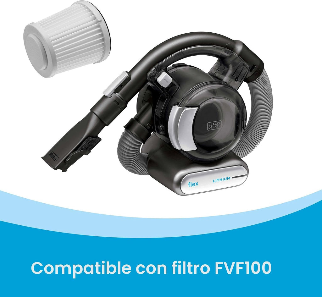 Black+Decker BDH2020FL - Aspiradora flexible de litio, 20 V max, con cepillo para pelo de mascotas, inalámbrica