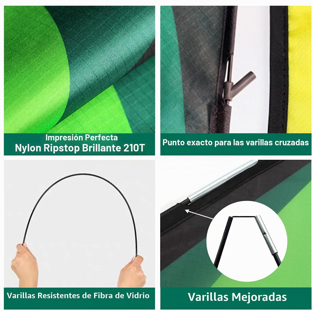 Mint's Colorful Life - Cometa Delta para niños y adultos, cometa extremadamente fácil de volar, las mejores cometas para principiantes