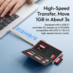 ULANZI Estuche para tarjetas de memoria DC01 y lector USB-C, 4 ranuras SD +