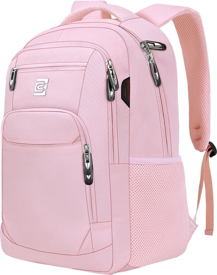 Mochila para Laptop Volher, Rosa claro, 15,6 pulg., Computadora por...