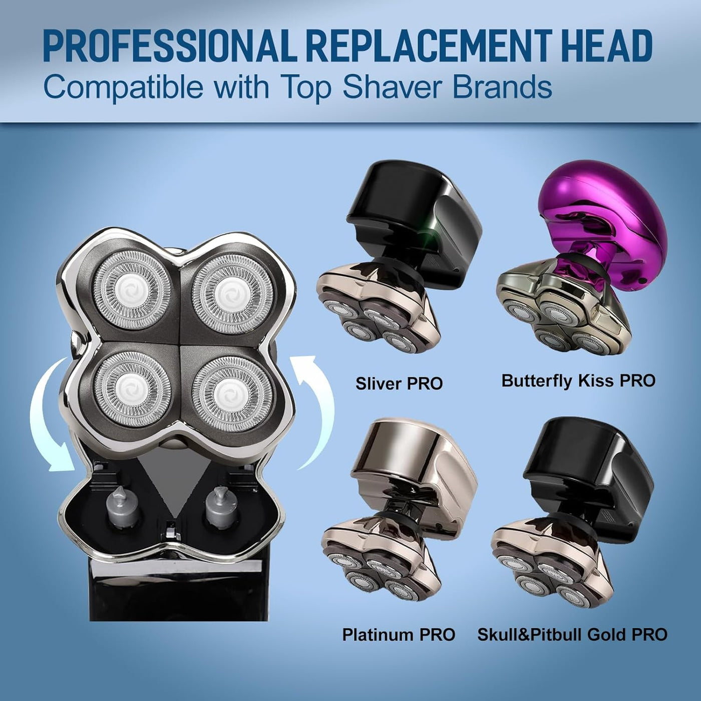 Paquete de 2 cuchillas de repuesto Pro 4 compatibles con Skull &amp...