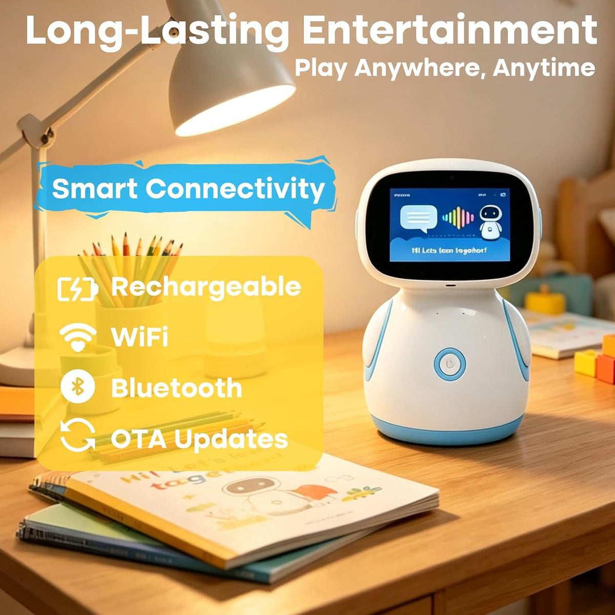 Voltix Juguetes de robot AI para niños, interacción de voz AI, pantalla