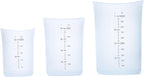 iSi North America - Juego de tazas medidoras flexibles de silicona de 3"