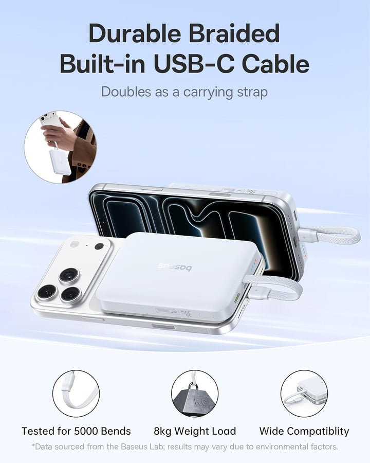 Baseus Magsafe Power Bank, cargador portátil magnético de 10,000 mA...