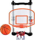 Aro de baloncesto sobre la puerta con reloj de tiro, puntuación electrónica y sonido