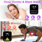 Reloj inteligente para mujer con rastreador de fitness: relojes inteligentes dorados para mujer, relojes digitales para hombre, hacer/responder llamada, impermeable, reloj inteligente para correr