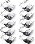 Adaptador USB A a USB C, paquete de 10 con llavero, carga de 18 W, transferencia de 480 Mbps
