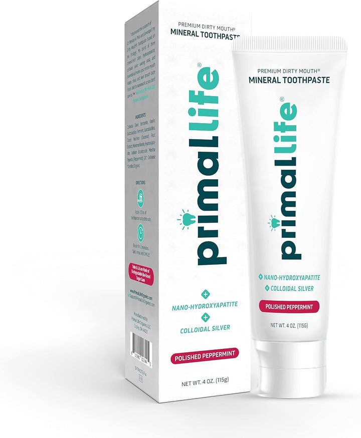 Primal Life Organics Pasta de dientes mineral premium Dirty Mouth,...