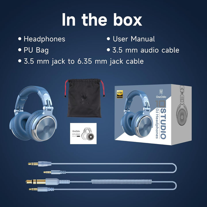 OneOdio Auriculares con cable de diadema Hi-Res para estudio y mezc...