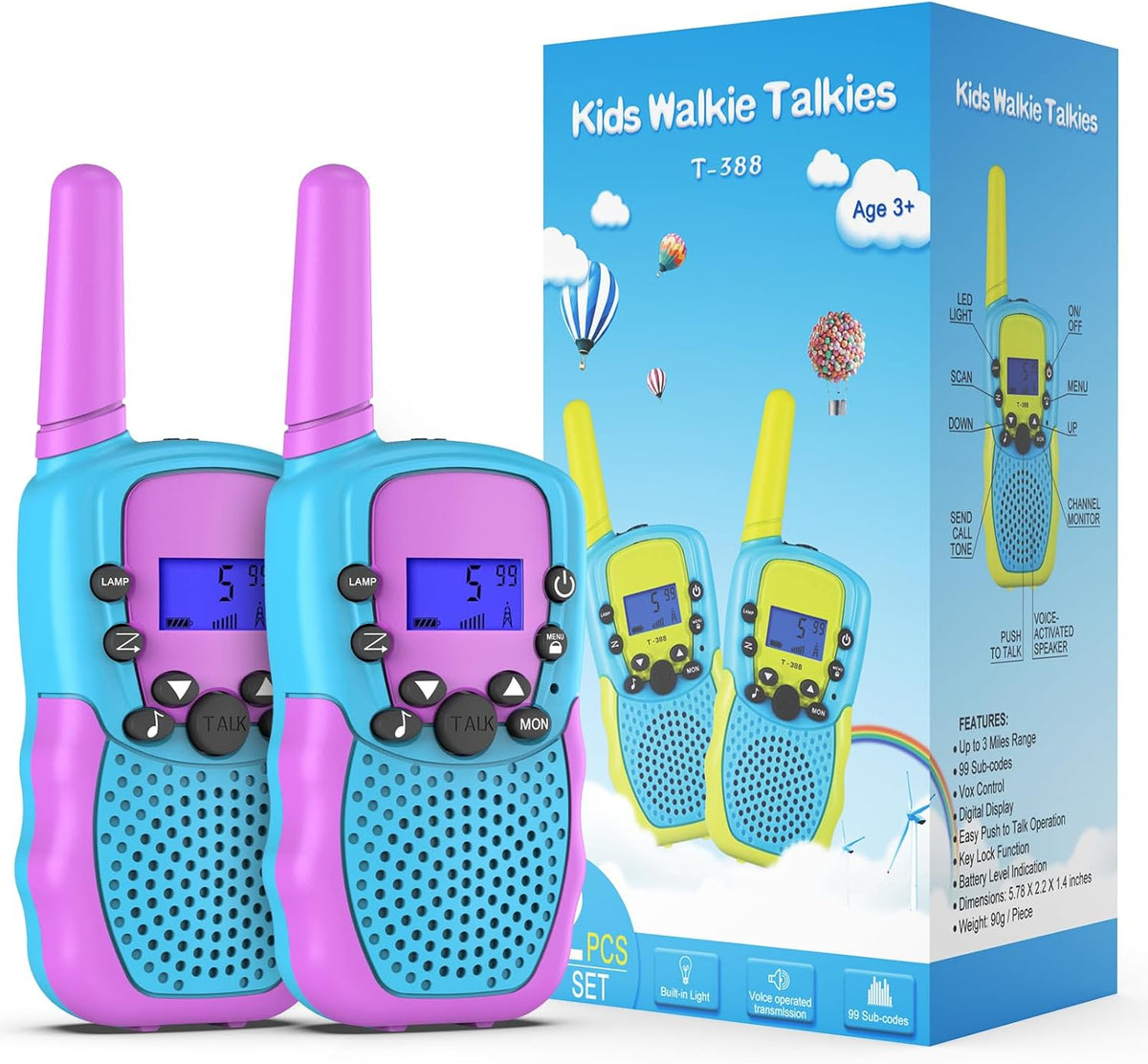 Selieve Juguetes para niños de 3 a 14 años, Walkie Talkies