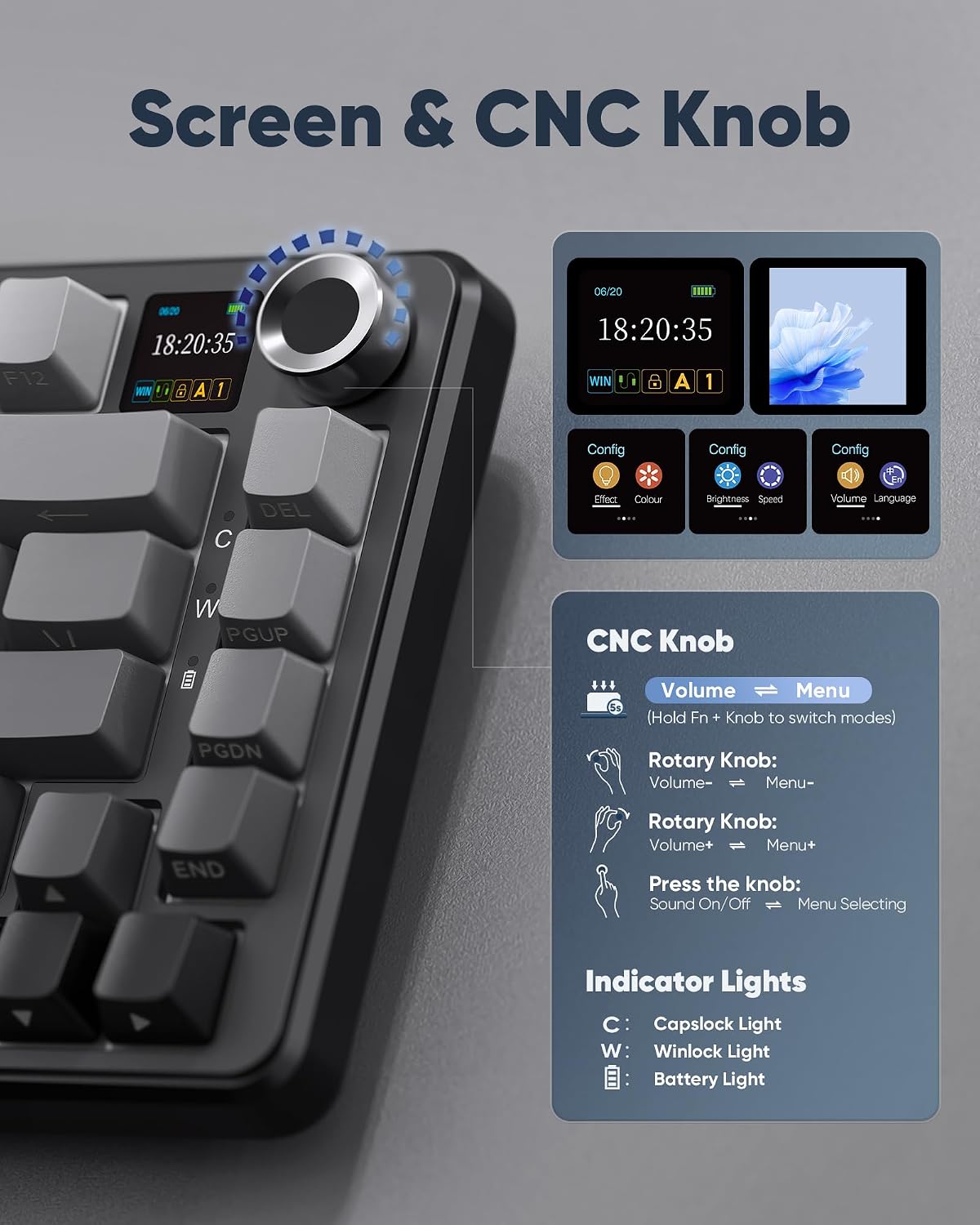 RedThunder Teclado mecánico inalámbrico K75 Pro para juegos, pantal...