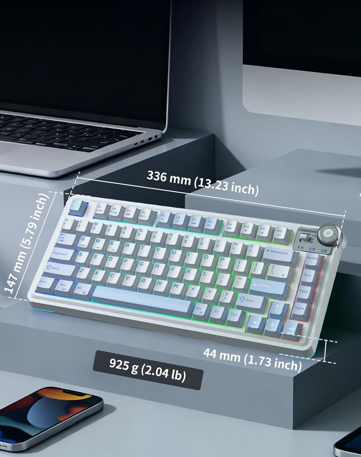 Aula AU75 75% Wireless Gaming Keyboard, Tri-Mode Hot-Swappable Mech...