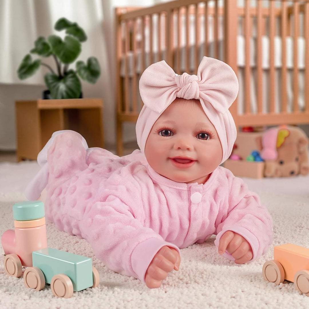 BABESIDE Drink and Wet Reborn Baby Dolls Girl - Muñeca de vinilo su...