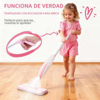 Sets de juguetes de limpieza para niñas y niños, set de trapeador con brazo telescópico que rocía agua real
