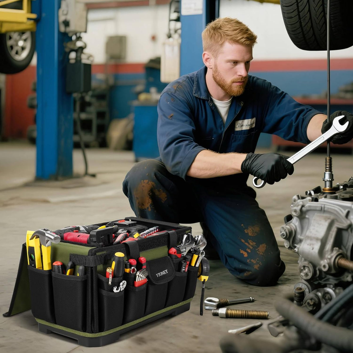 Bolsa para Herramientas Heavy Duty 16 pulgadas, Bolsa organizadora tipo caja de herramientas para hombres Tote Regalos