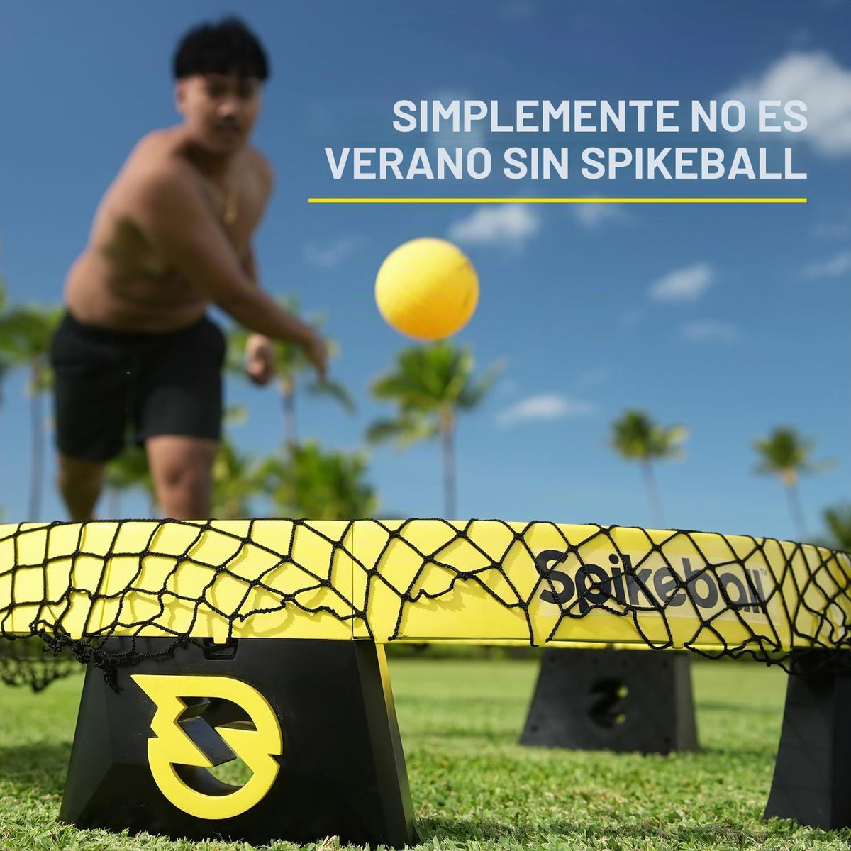 Spikeball Titan Game Set, marco más fuerte, 1 bola profesional y 1 pelota