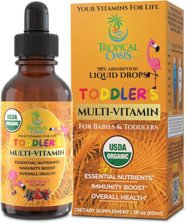 Tropical Oasis - Multivitamínico líquido orgánico para niños certif...