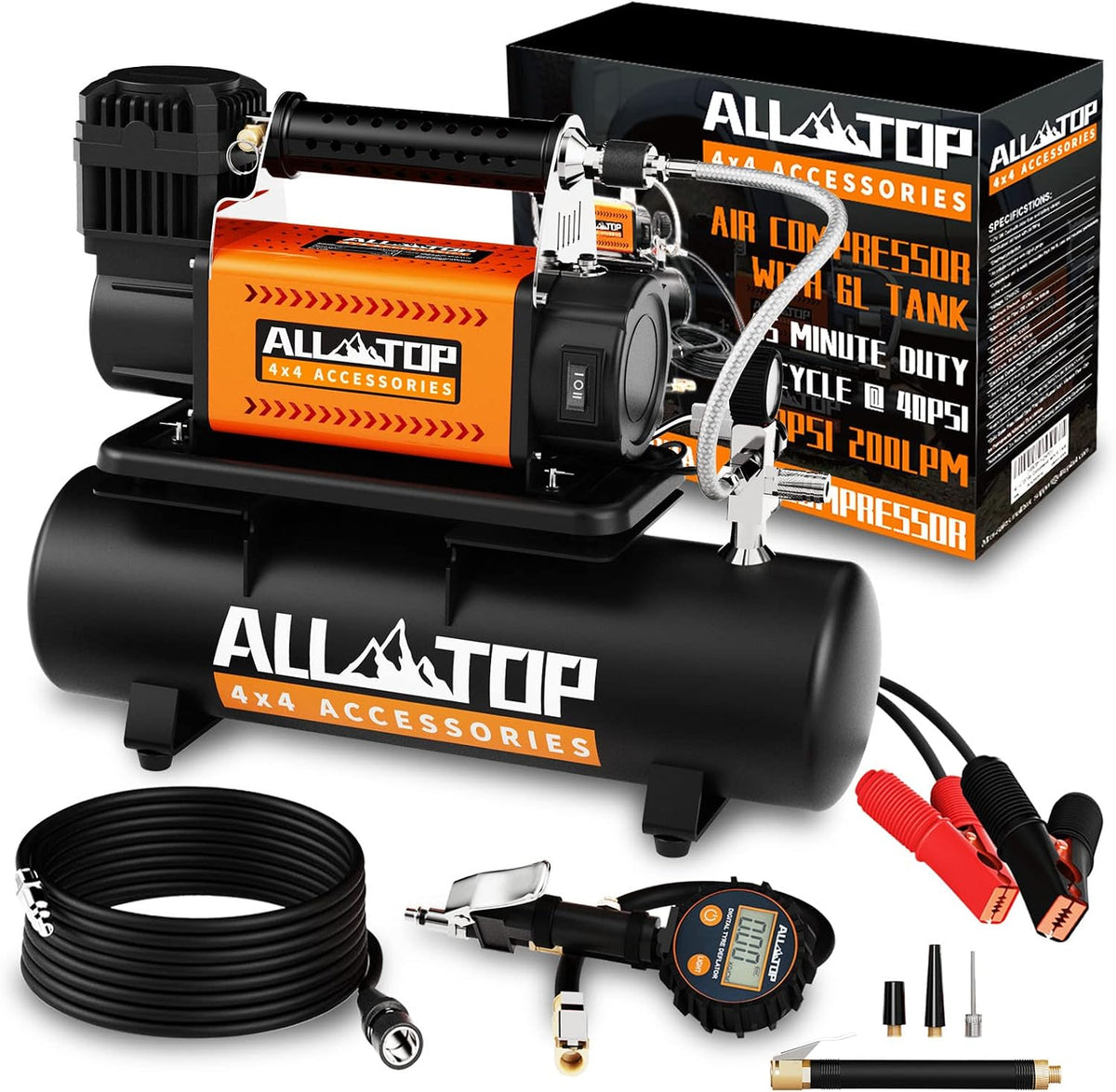 ALL-TOP Compresor de Aire con Kit de Tanque de 6L, Inflador Portáti...