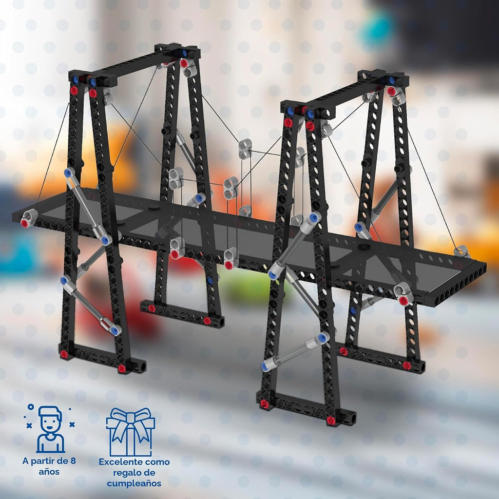 Thames & Kosmos Ingeniería Estructural: Puentes y Rascacielos | Kit de Ciencia e Ingeniería | Construir 20 modelos | Aprende sobre fuerza, carga, compresión, tensión | Ganador del premio de oro