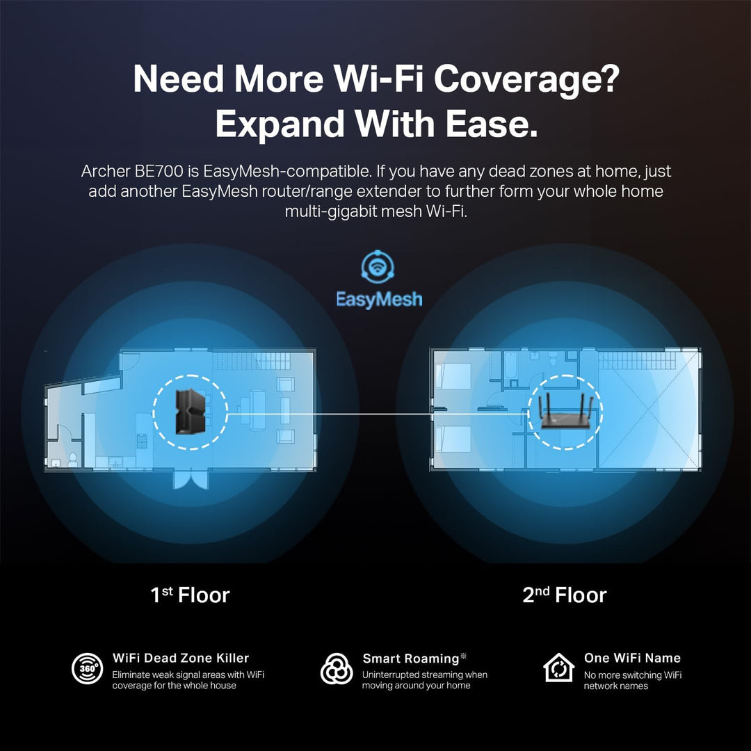 TP-Link Enrutador WiFi 7 de Tres Bandas Archer BE700 BE15000 | 8 Fl...
