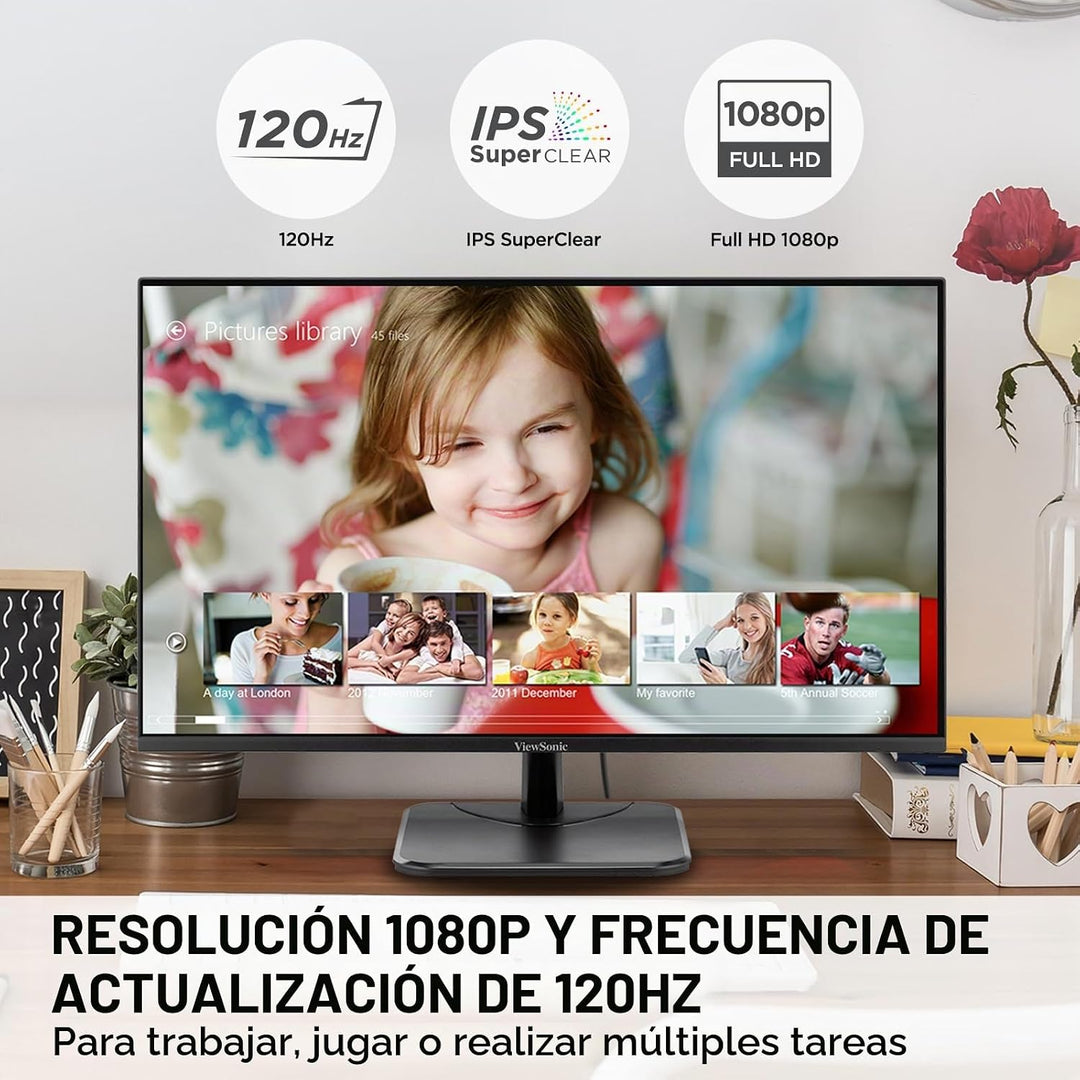 ViewSonic VA2756A-MHD - Monitor IPS de 27 pulgadas, 1080p, con 120H...