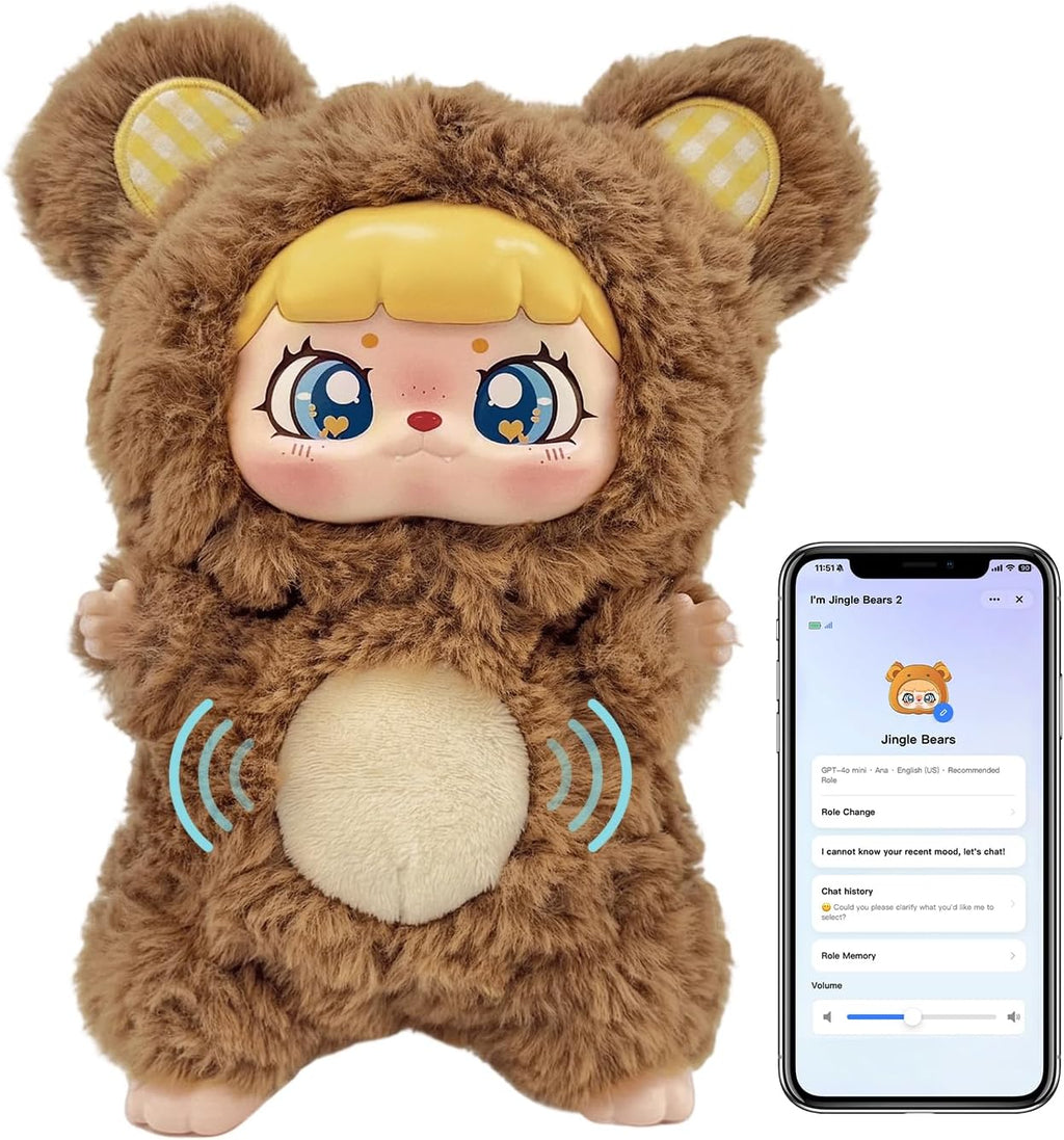 Juguete de peluche inteligente con inteligencia artificial, animal de peluche interactivo para niños de más de 3 años, robot emo sin pantalla, aplicación con múltiples idiomas conmutables