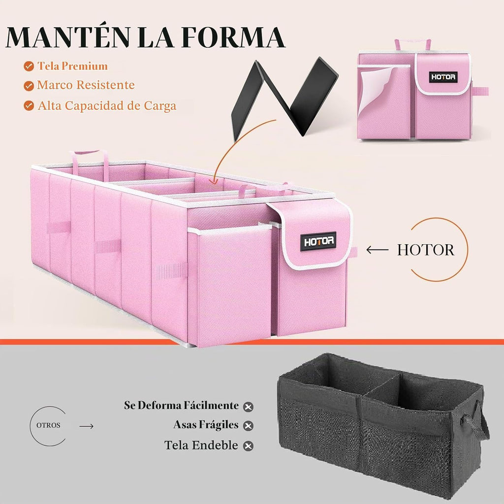 HOTOR - Organizador de maletero, resistente y plegable con enfriador para automóvil, Sudán y SUV