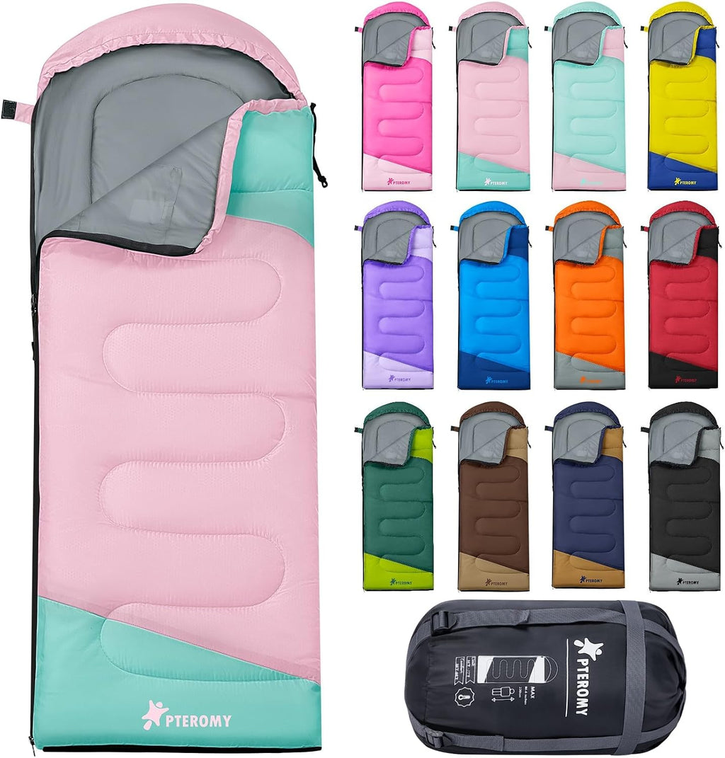 Sacos de Dormir para Adultos, Ultraligeros y Lavables a máquina, a Prueba de Agua para Senderismo, Camping y Mochila, para Clima Cálido y Frío, Esenciales de Camping para Viajar