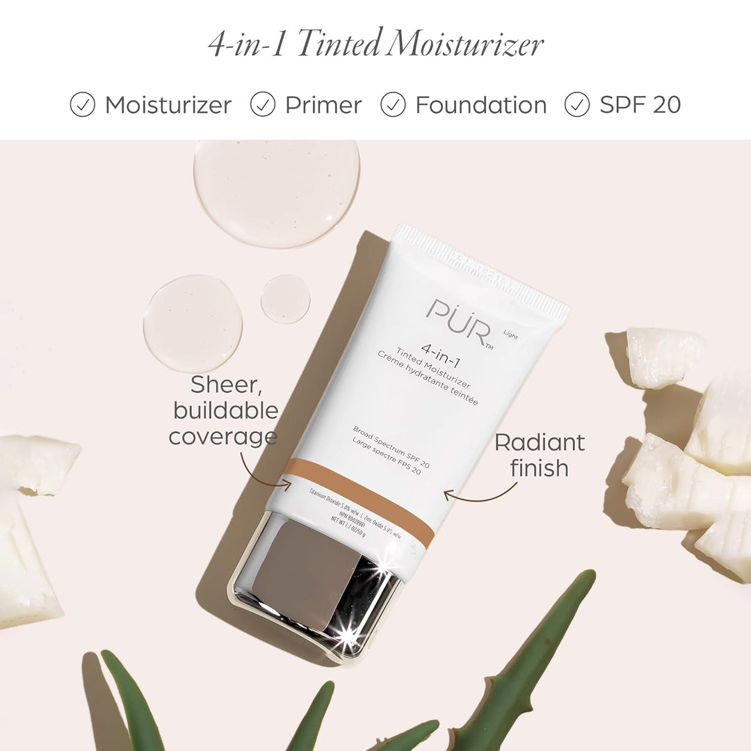 PÜR MINERALS 4-in-1 Tinted Moisturizer With SPF 20 - Hydrating Face...