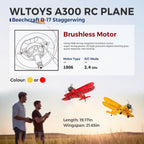CKYSCHN WLtoys A300 4CH RC Plane sin escobillas y giroscopio de 6 ejes para