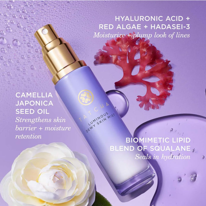 Tatcha Luminous Dewy Skin Mist | Spray hidratante y acabado 2 en 1...
