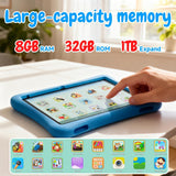 ZZB Tablet Android 15 de 10 pulgadas para niños con funda, 8 GB (3+...
