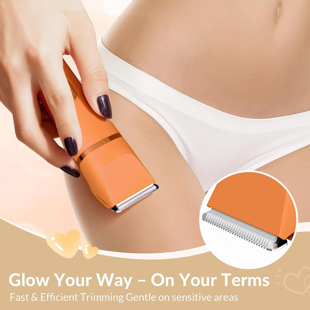 KINGTEE Recortadora de bikini eléctrica 5 en 1 para mujer, afeitado...