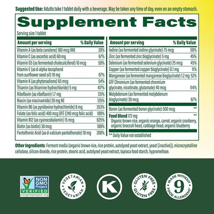 MegaFood One Daily Multivitamínico sin hierro - Multivitamínico par...