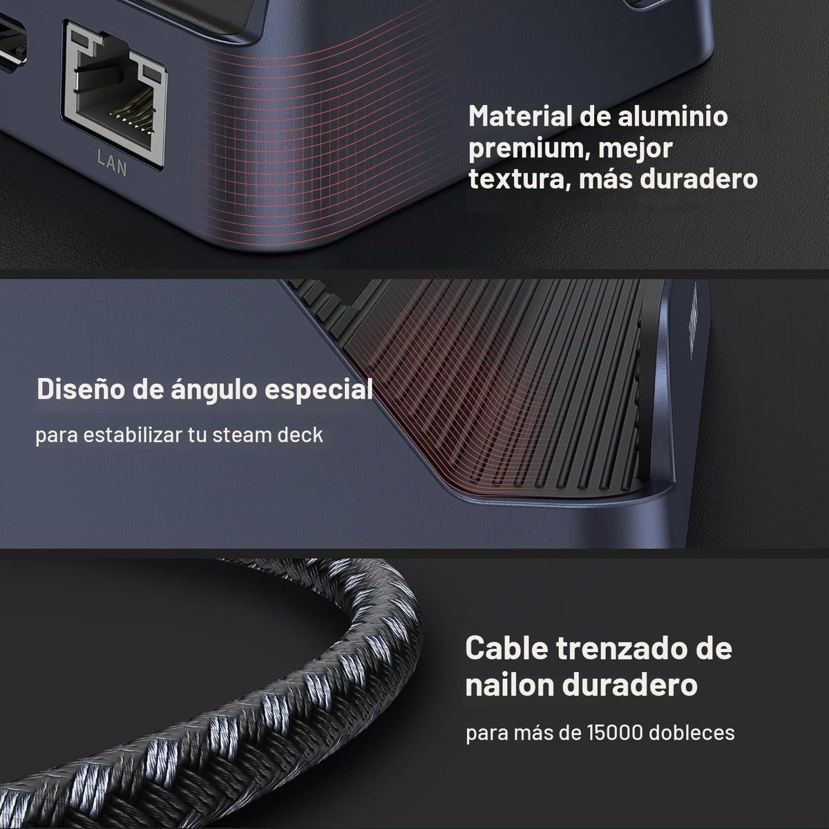 iVANKY Base de cubierta de vapor 4K @144Hz, para ASUS ROG Ally X/Legion Go