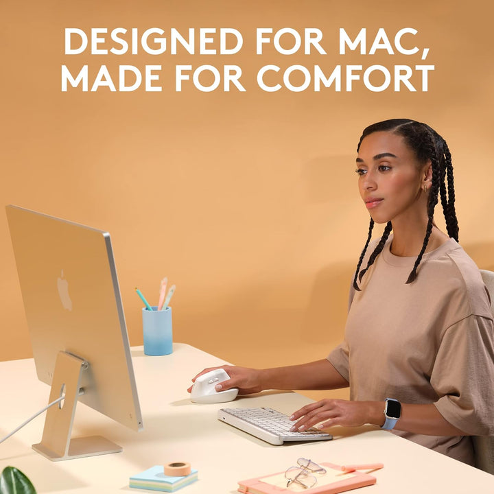 Logitech Mouse ergonómico vertical inalámbrico para Mac, Bluetooth,...
