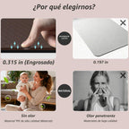 Esterilla de Yoga Gruesa (8mm) Esterilla de Ejercicio Antideslizante Antidesgarro, Esterilla Pilates para Hombres y Mujeres, Esterillas para Entrenamiento en Casa, Ejercicios Descalzos y en Suelo, con Correa de Transporte (71" x 24")