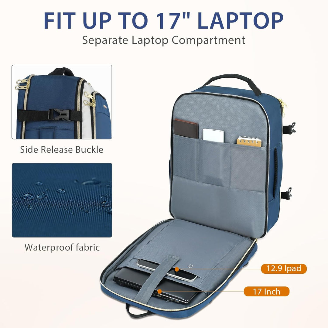 KROSER Mochila grande para computadora portátil, para laptop de has...