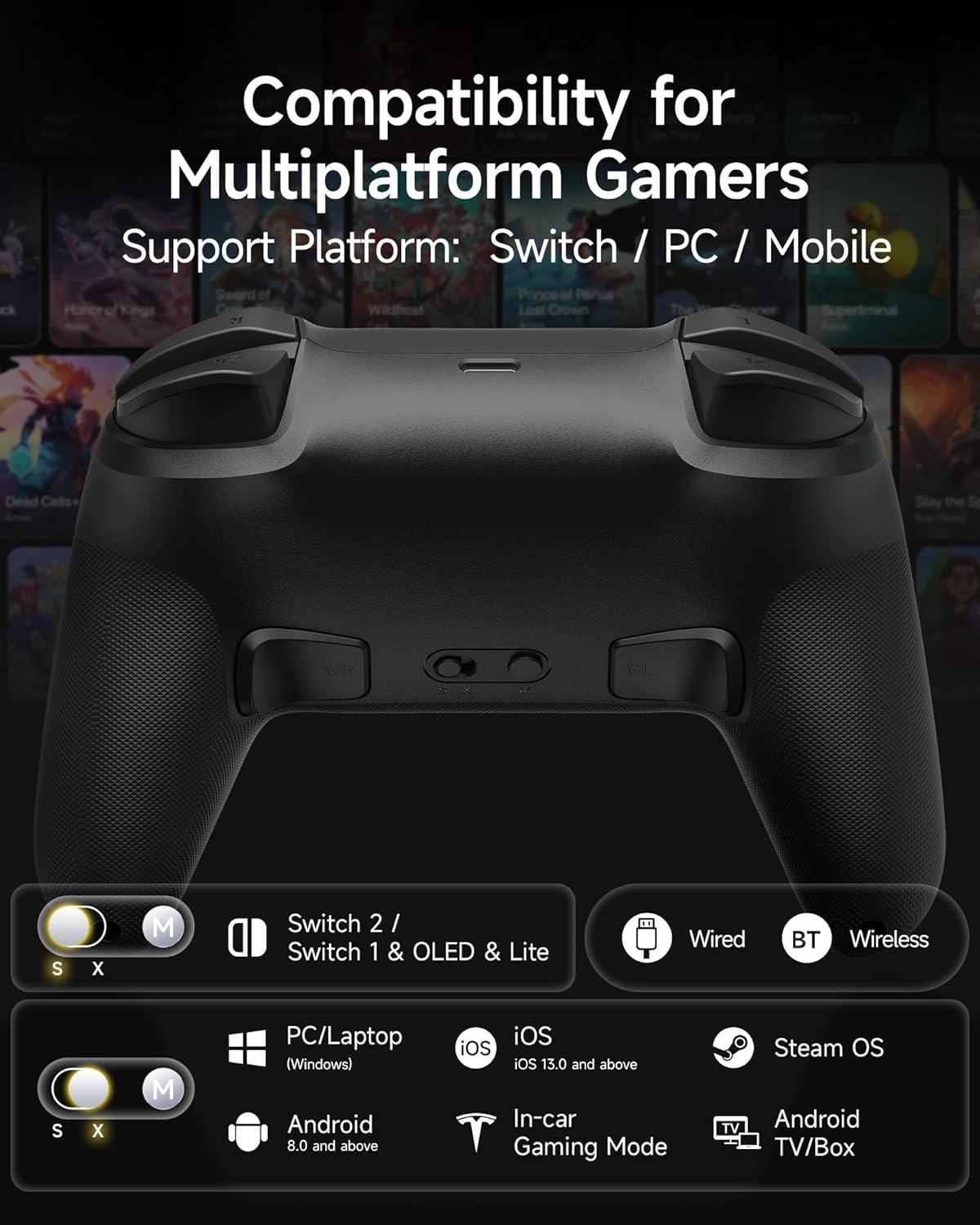 EasySMX S10 Lite Switch 2 Controller, Wireless Gaming Controller wi...