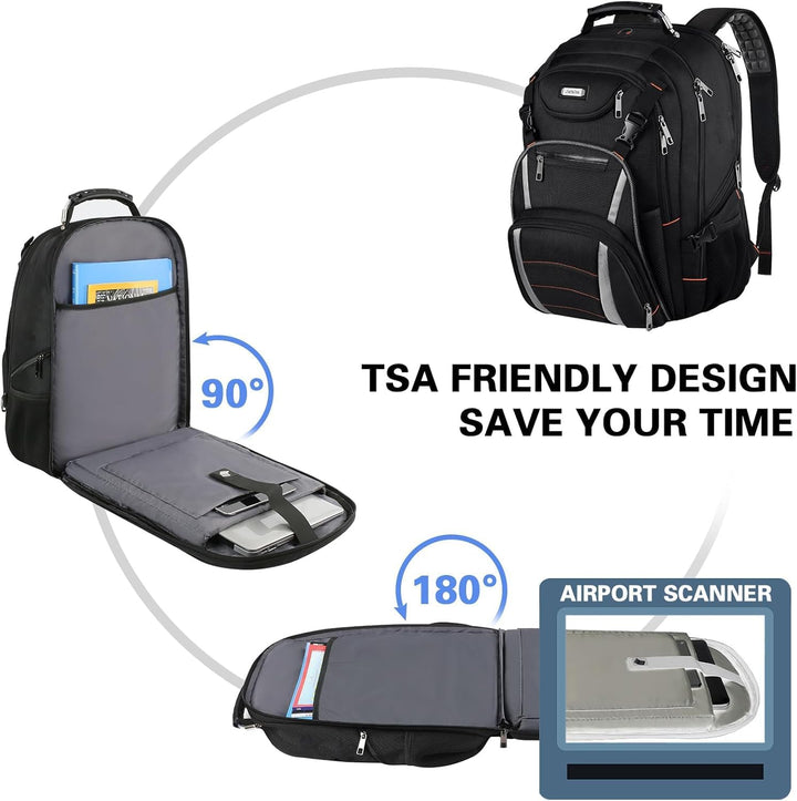 YALIXIAN Mochila para laptop de 18.4 pulgadas, mochila de viaje ext...
