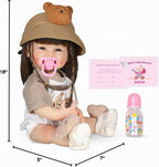 DOLLHOOD Muñecas Reborn Baby – Muñeca realista de silicona de vinilo realista de 18 pulgadas con brazos y piernas movibles completa con accesorios, gran regalo para niños (Noah James)