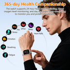 Reloj inteligente para mujeres y hombres, relojes inteligentes con GPS con frecuencia cardíaca, SpO2, monitor de sueño/estrés, más de 100 relojes deportivos de fitness, rastreador de actividad impermeable IP68 para teléfono Android/iOS (plata, 1.96
