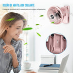 BESKAR Ventilador pequeño de clip, ventiladores USB de 3 velocidade...
