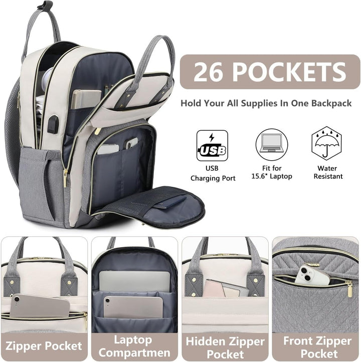 bagswan Mochila para Laptop para Mujeres Bolsa, 15,6 pulg.