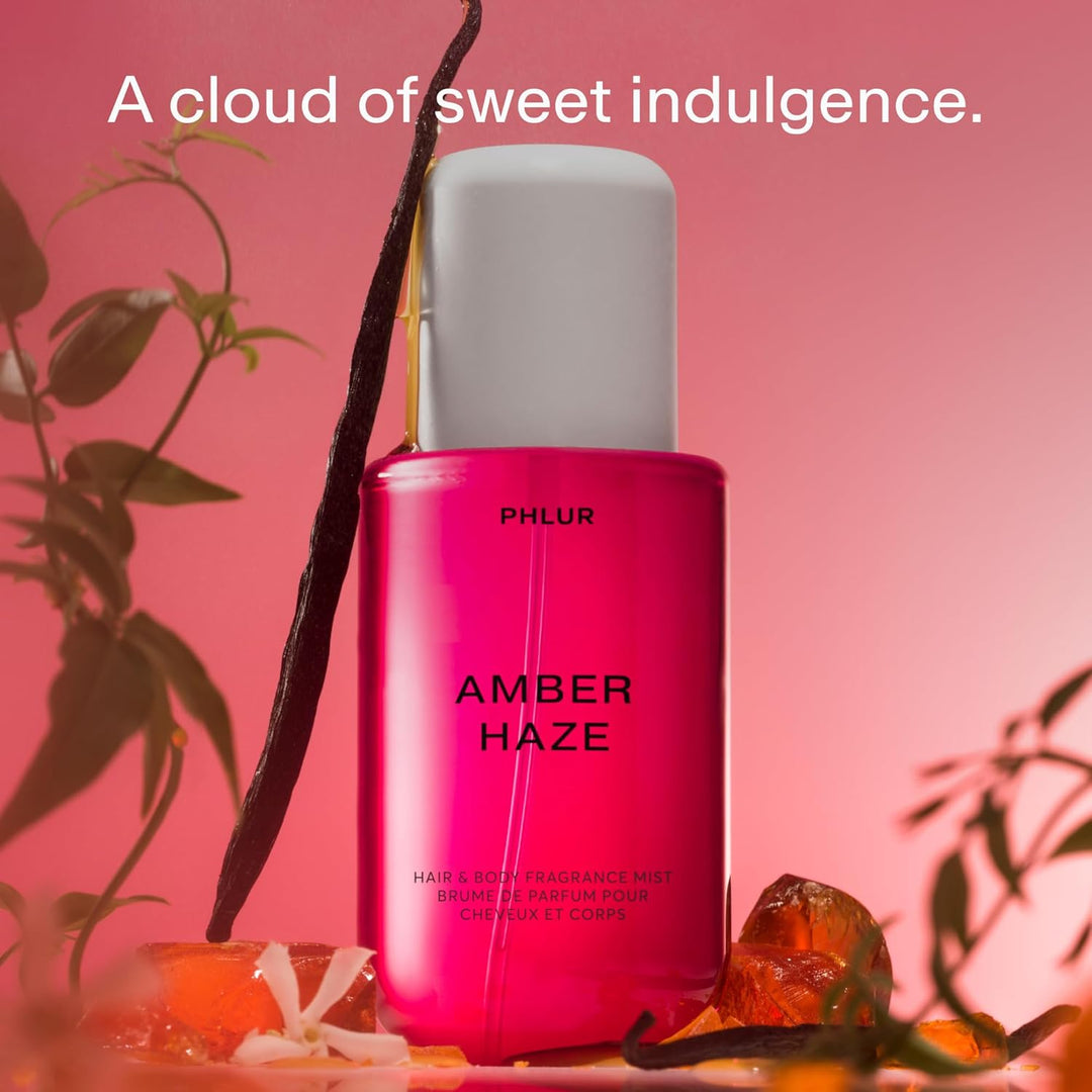 PHLUR Amber Haze Body Mist - Fragancia corporal para cabello y cuer...
