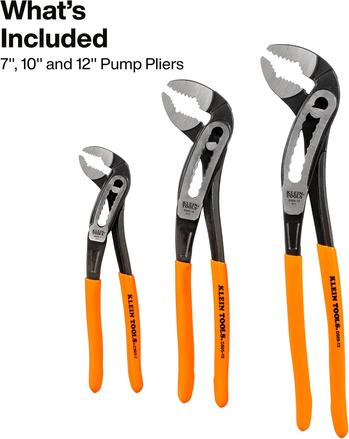 Klein Tools D5053KIT Classic Klaw - Juego de alicates para bomba (3 piezas)