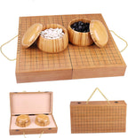 19x19 / Juego de Go de Alta Calidad en Caja de Regalo con Tablero de Piedras de Melamina Convexas Únicas y Juego de Cuencos de Bambú